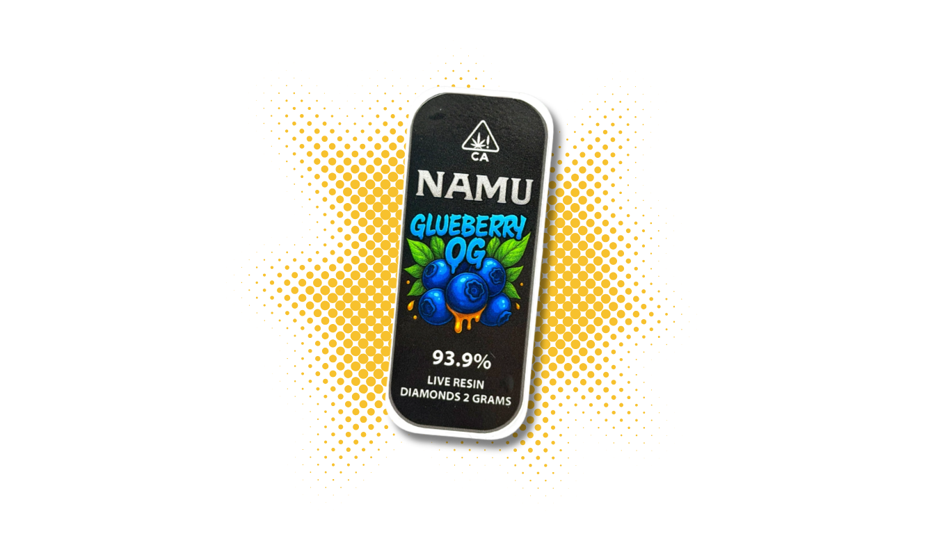 Namu Glueberry OG Live Resin Diamonds Disposable FRONT SIDE